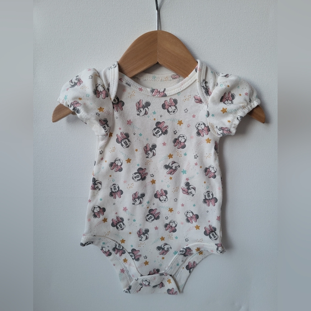 Disney Baby White and Pink Character Bodysuit
